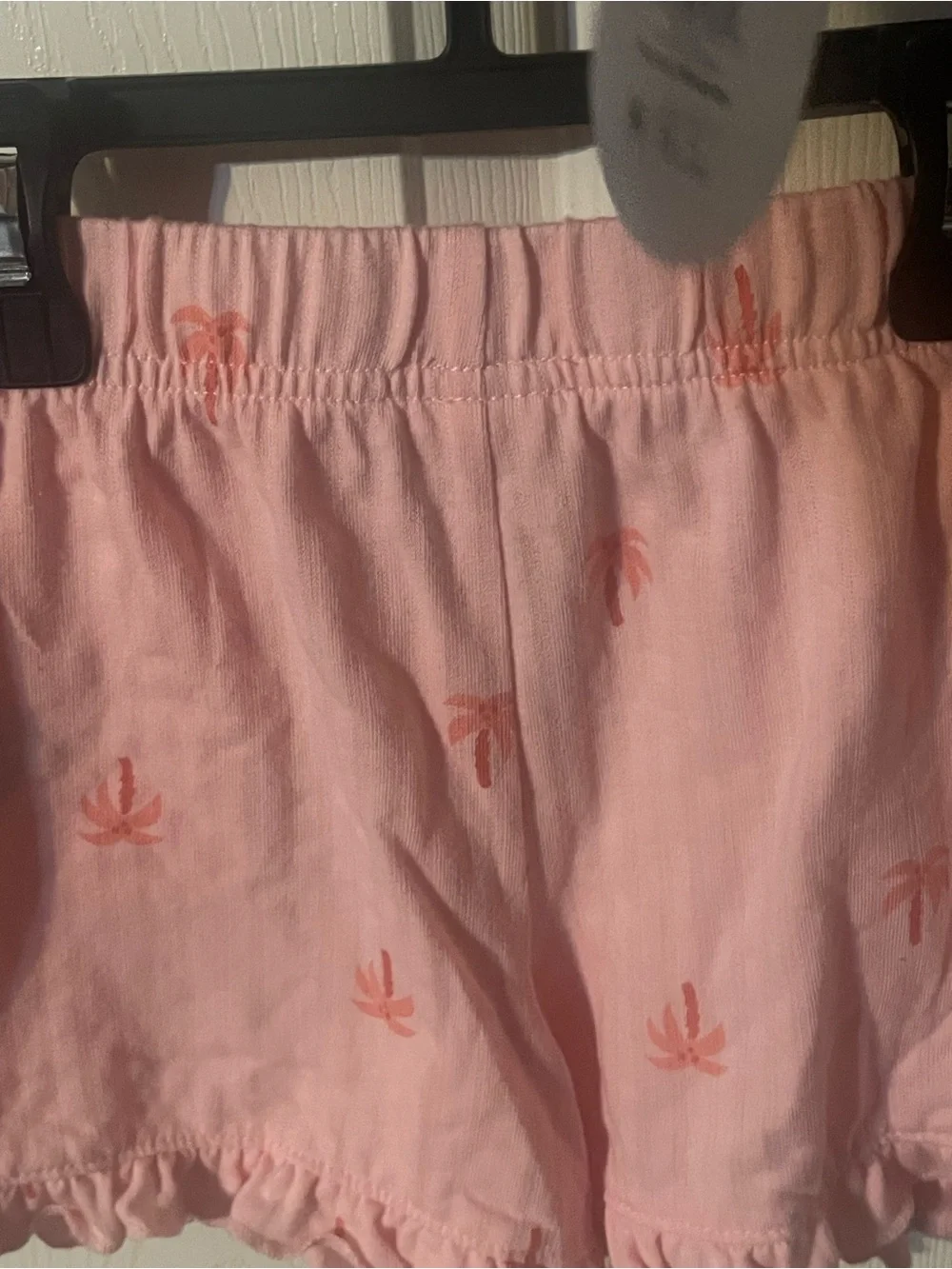 NWT Wonder Nation Girls 2-Piece Trapeze Top & Shorts Set Pink Palm Tree Print